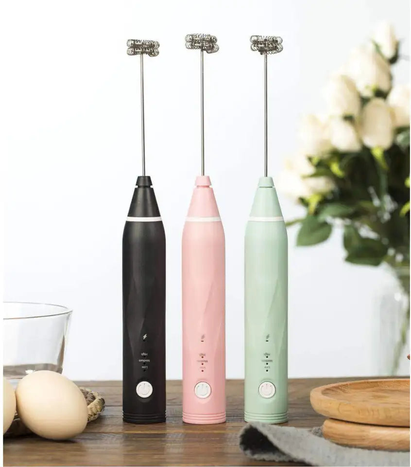 Electric Milk Frother Egg Beater Handheld (random Color)