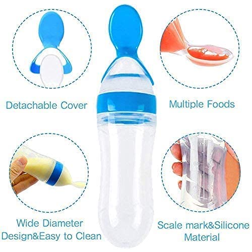 Silicone Baby Spoon Feeder Bottle Feeding